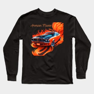 Fiery American Muscle Long Sleeve T-Shirt